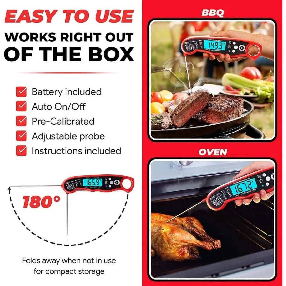 Instant Read Meat Thermometer Y838907