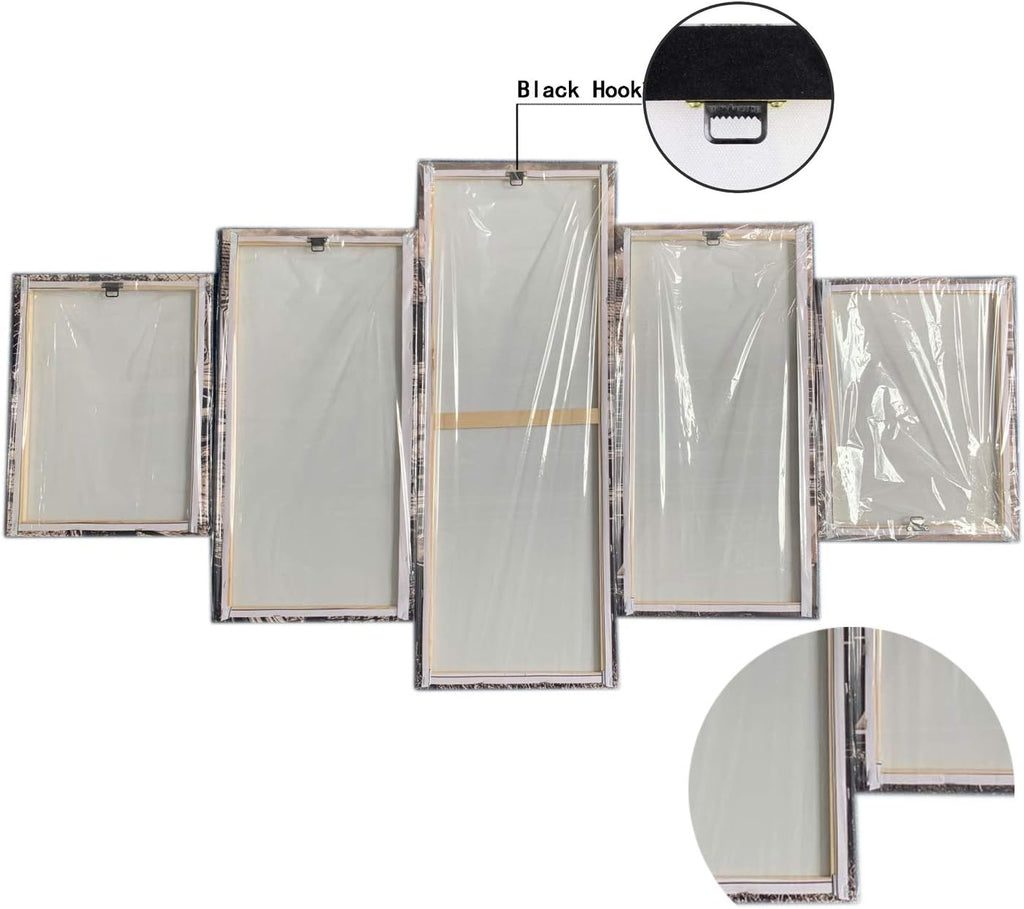 5 Panel Canvas Print Wall Art V13504