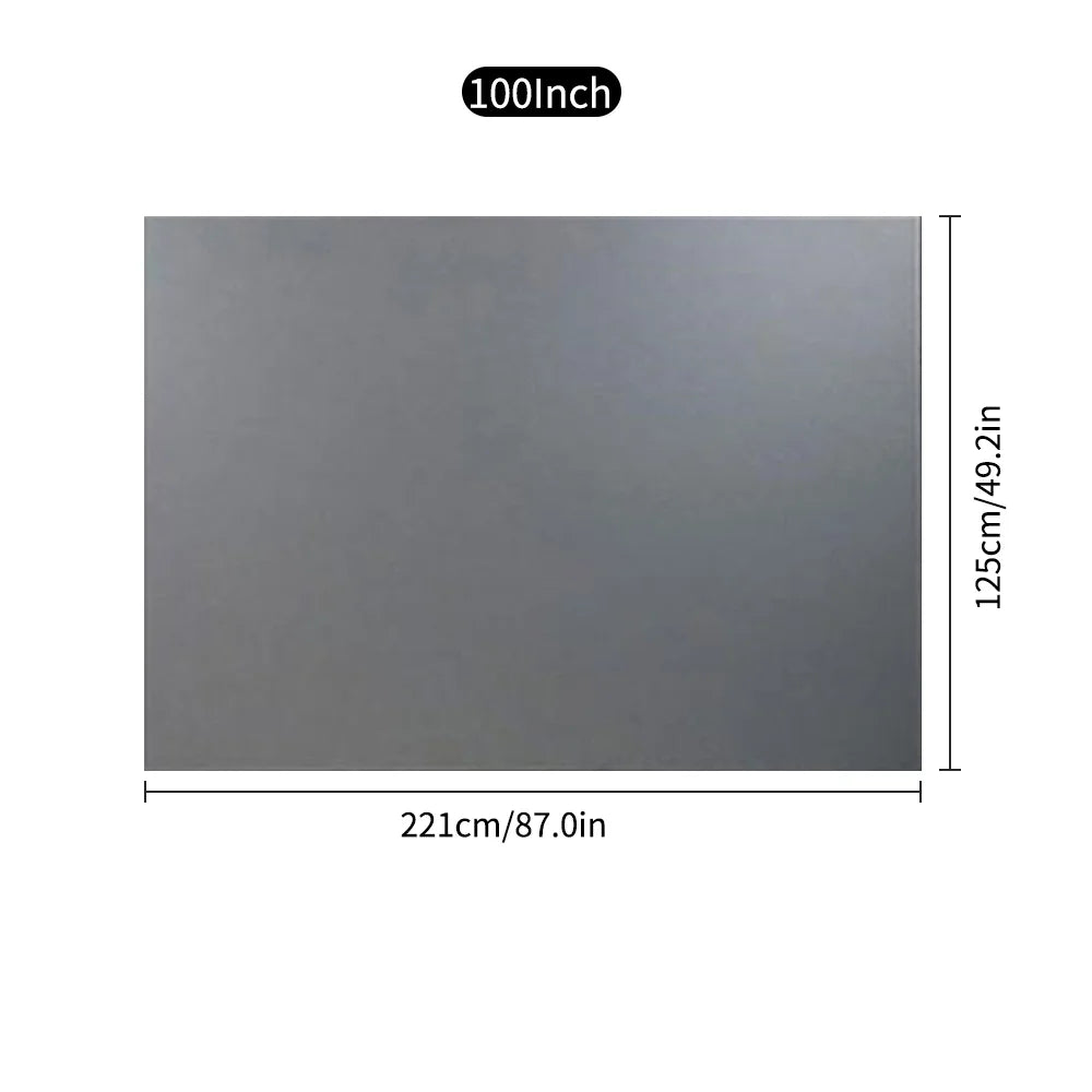 100 Inch Portable Metal Projector Screen 16:9 Foldable Projection Screen D4878