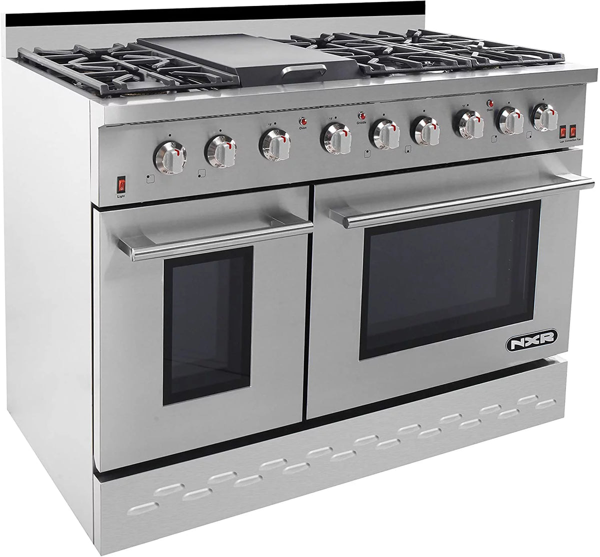 48 Stainless Steel Natural Gas Range with Convection Oven & Under Cabinet Hood M5484