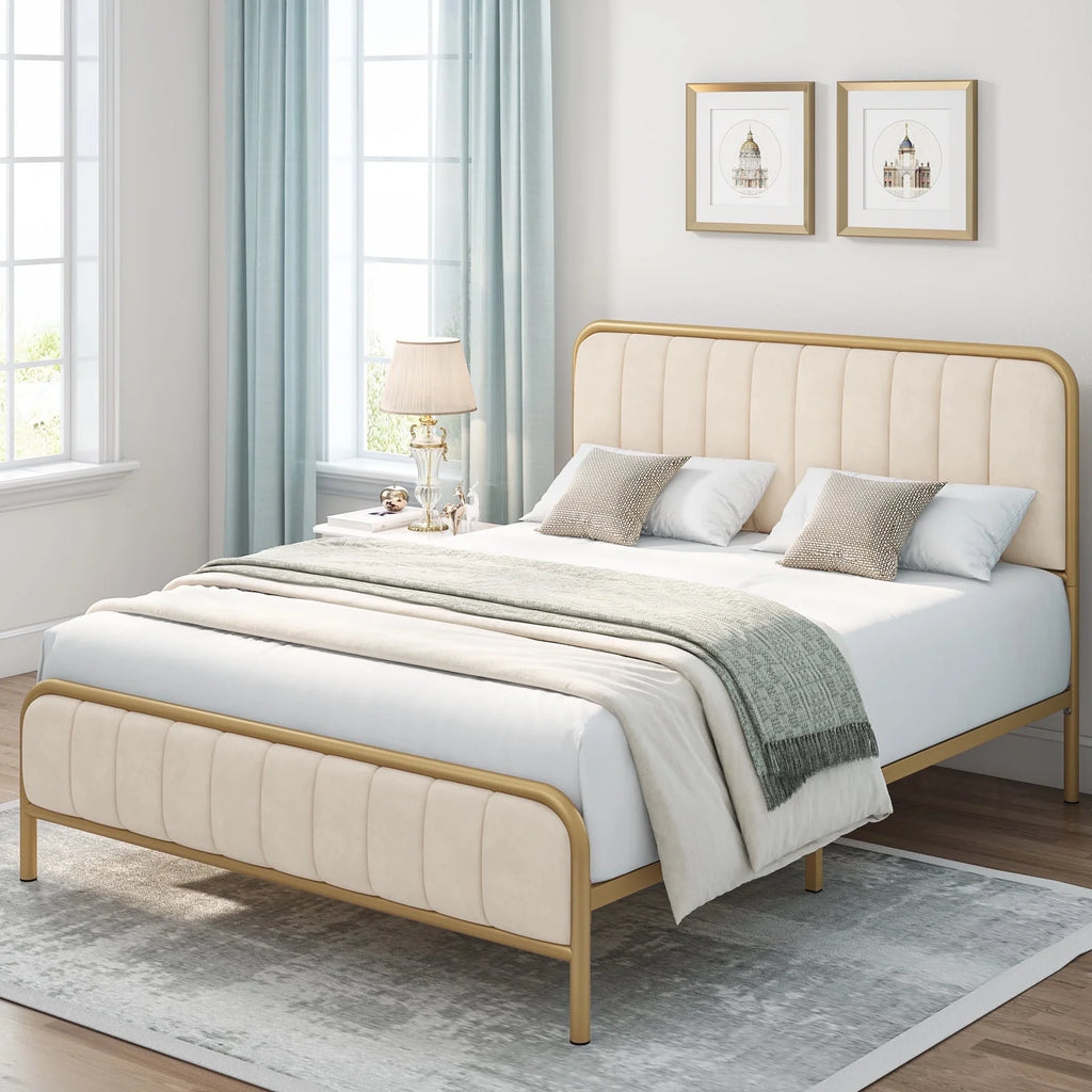 Queen Size Tufted Upholstered Bed Frame O554