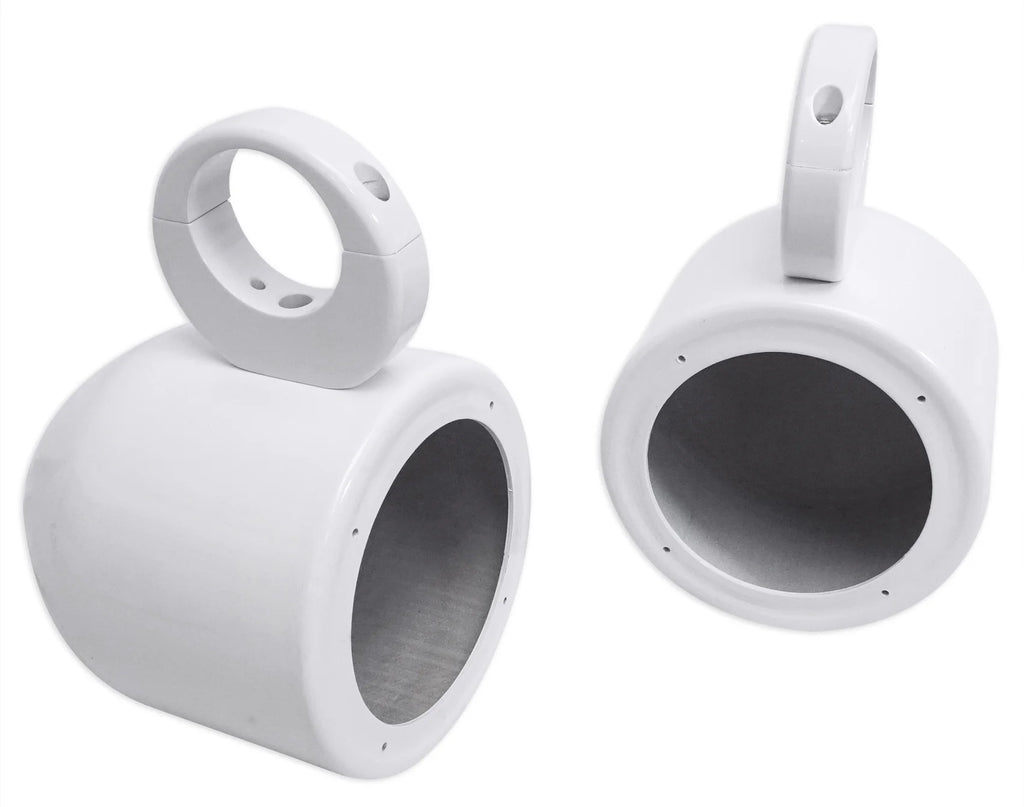 5.25" 360° Swivel White Aluminum Surface Mount Speaker Pods U396027