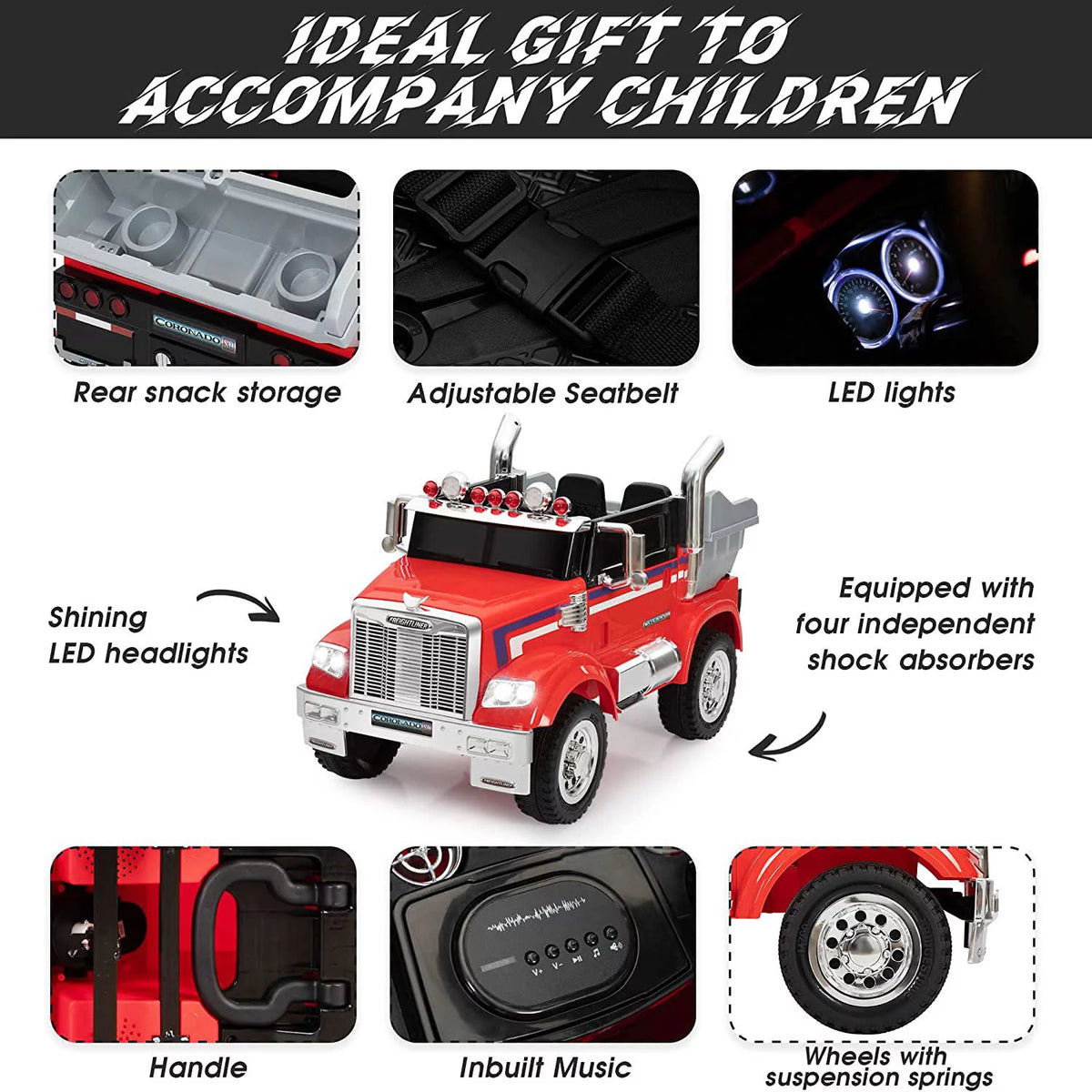 Kids Ride-On Toy Car Cover Black 55.5 x 32 x 31.5 inches H85529