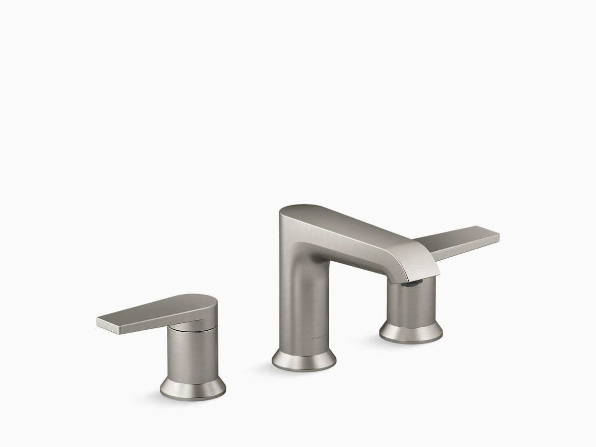 Vibrant Brushed Nickel Widespread Bathroom Sink Faucet D731