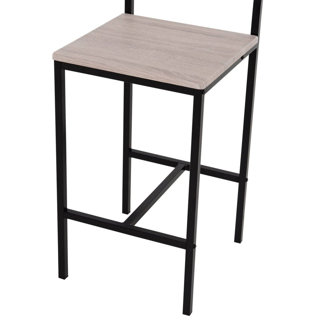 Industrial Counter Height 3-Piece Dining Set - Black - Rectangular J86070