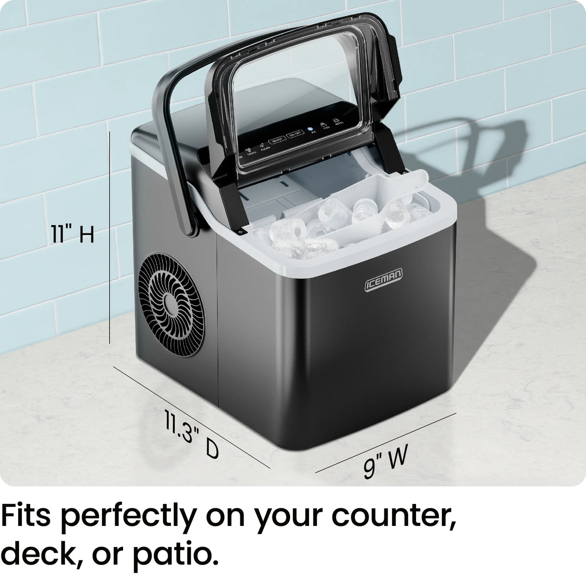 Countertop Bullet Ice Machine 0.88lb Capacity Black P291728