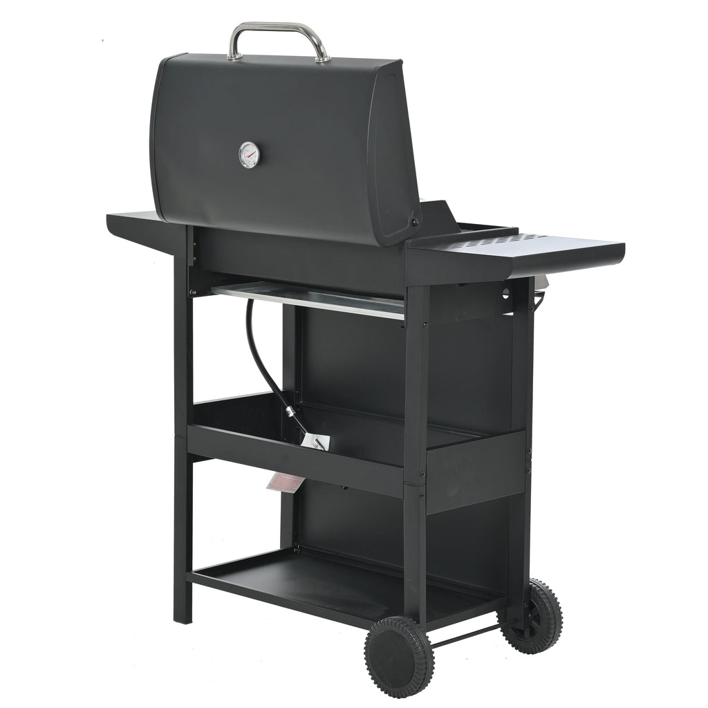 4 Burner Propane Gas Grill with Thermometer, 2 Prep Tables H47534
