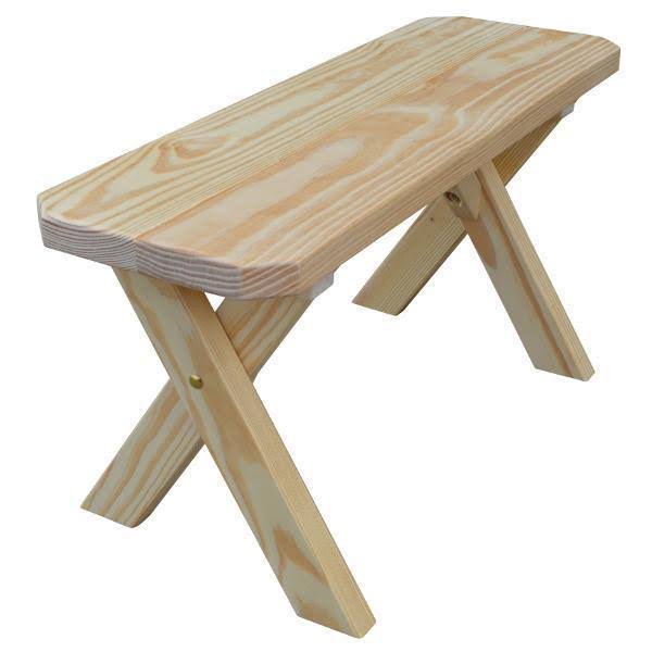 Yellow Pine Picnic Crossleg Bench 6ft U769