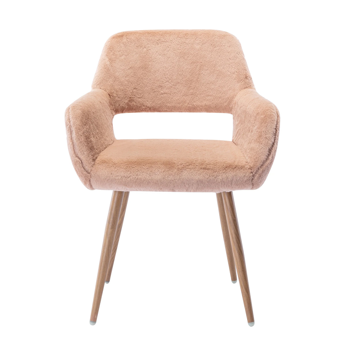 Faux Fur Dining Chairs with Steel Leg Y151239