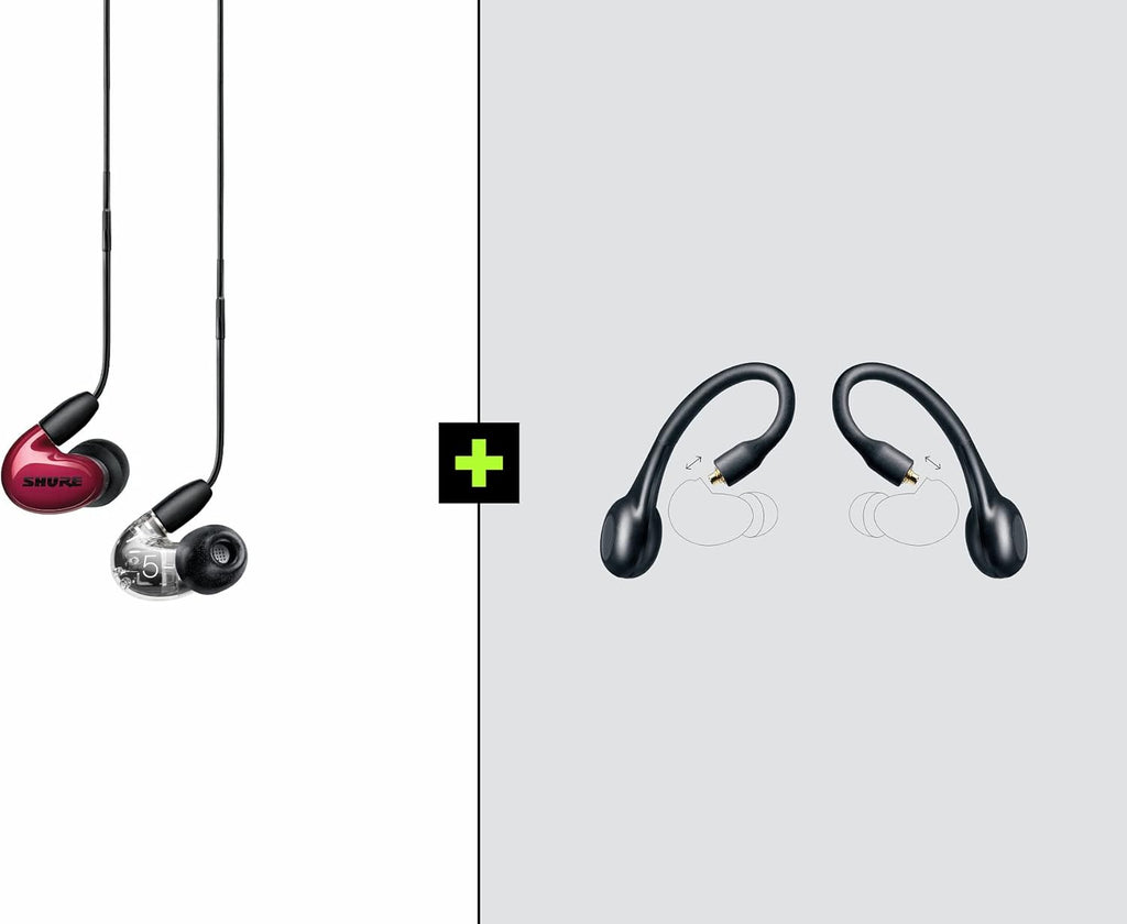 Red True Wireless Earbuds Bundle with SE535 Sound Isolating Earphones and RMCE-TW2 Bluetooth Adapter Q793874