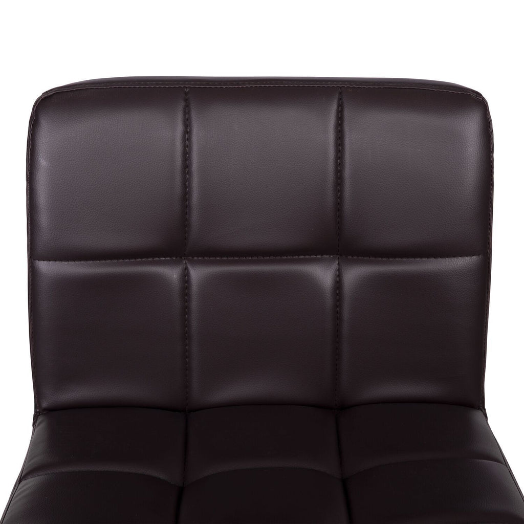 Espresso Adjustable Swivel Leather Barstool Set of 2 J1259