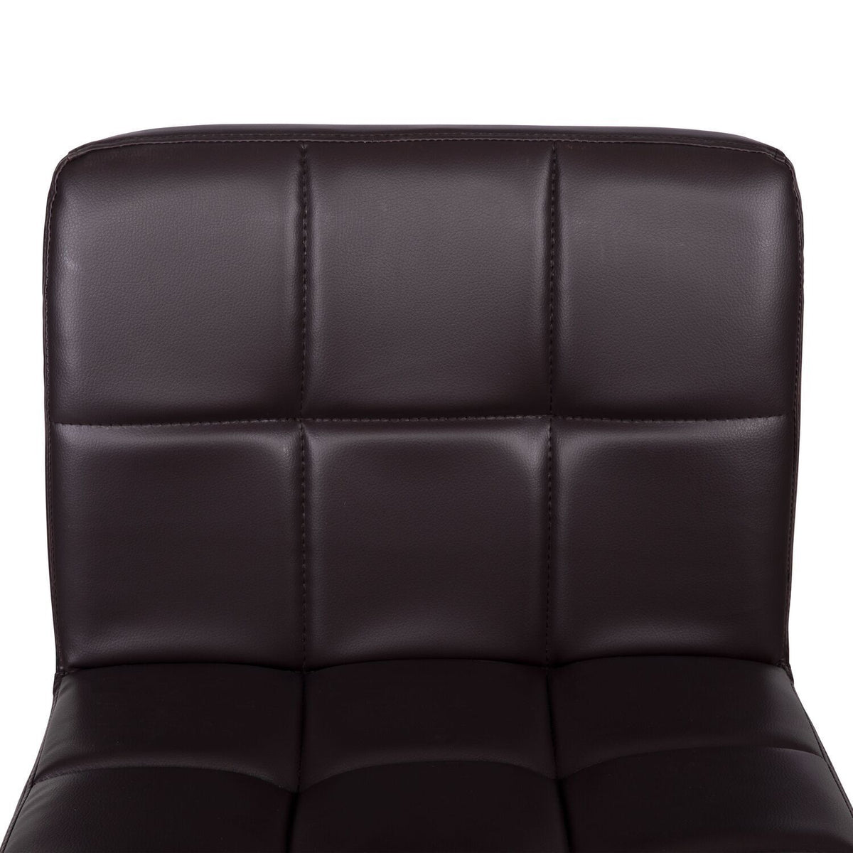 Espresso Adjustable Swivel Leather Barstool Set of 2 J1259