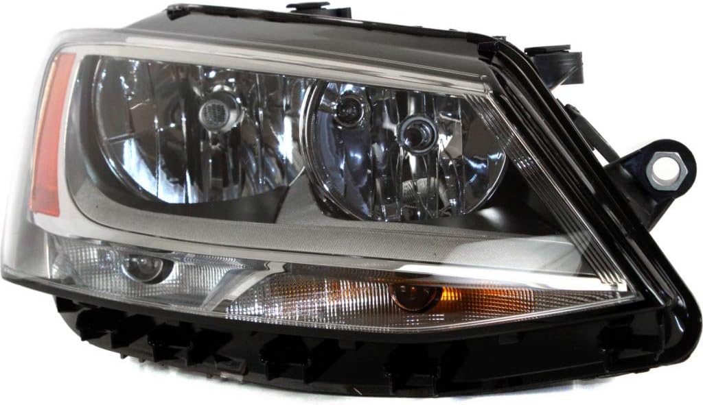 Pair Black Housing Headlight for Volkswagen Jetta 2011-2016 P7536