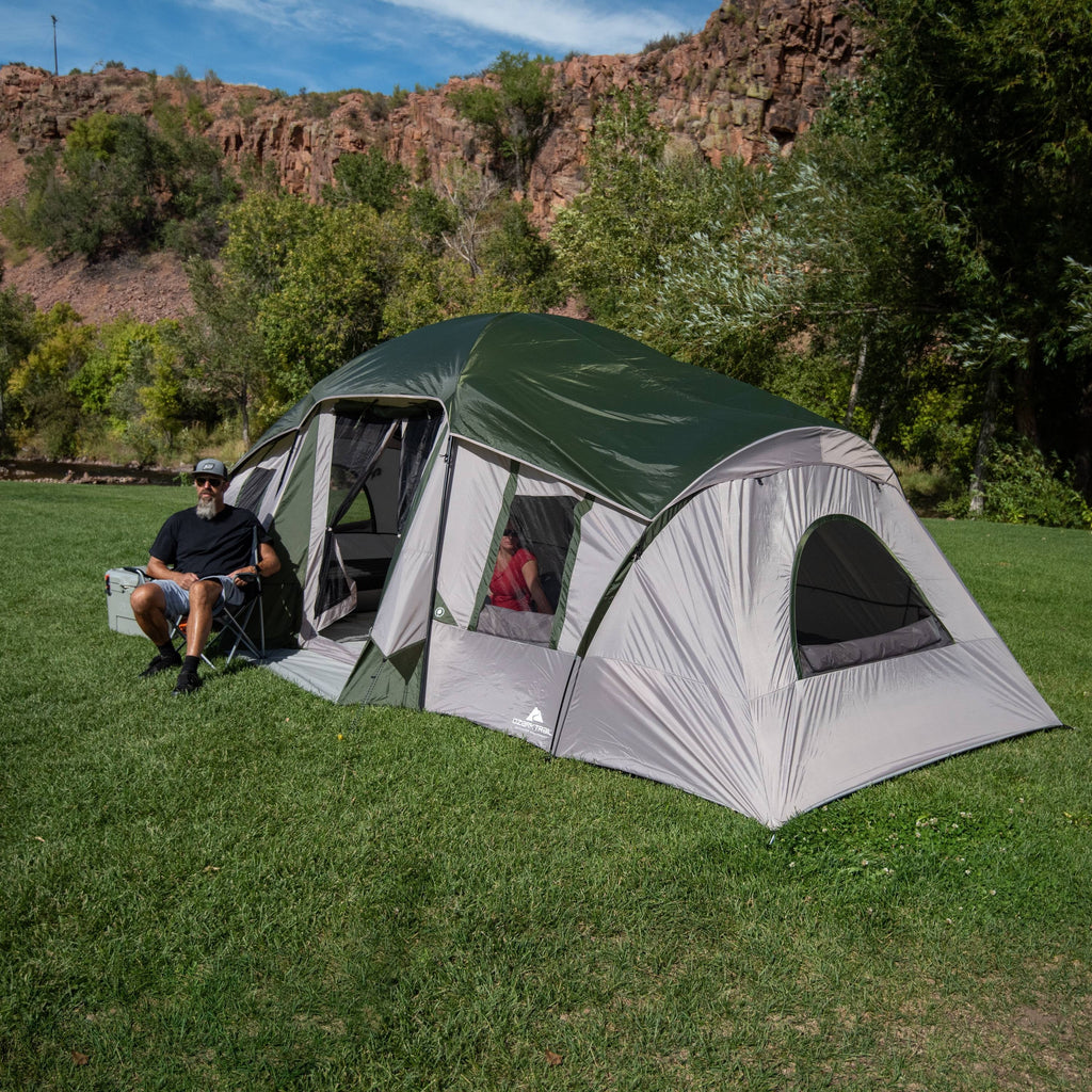 10-Person 3-Room Tent with Shade Awning D8080