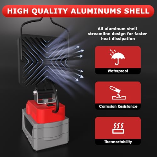 90W 9000LM Cordless LED Work Light with USB & Type C Charging U764714