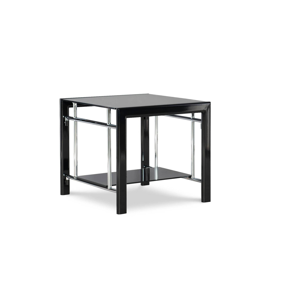 Black Metal End Table Y2391