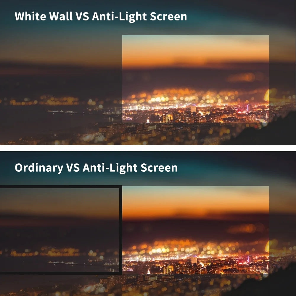100 Inch Portable Metal Projector Screen 16:9 Foldable Projection Screen D4878