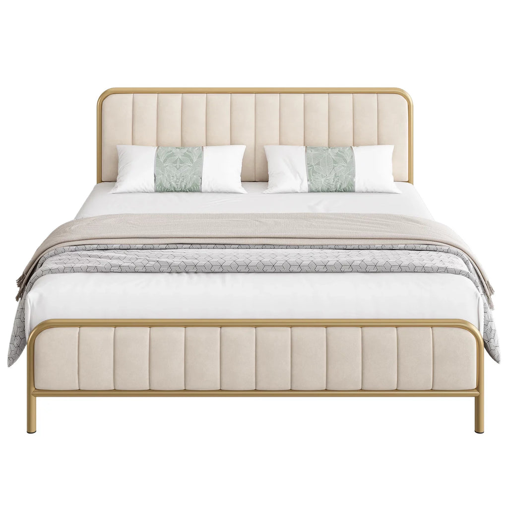 Queen Size Tufted Upholstered Bed Frame O554