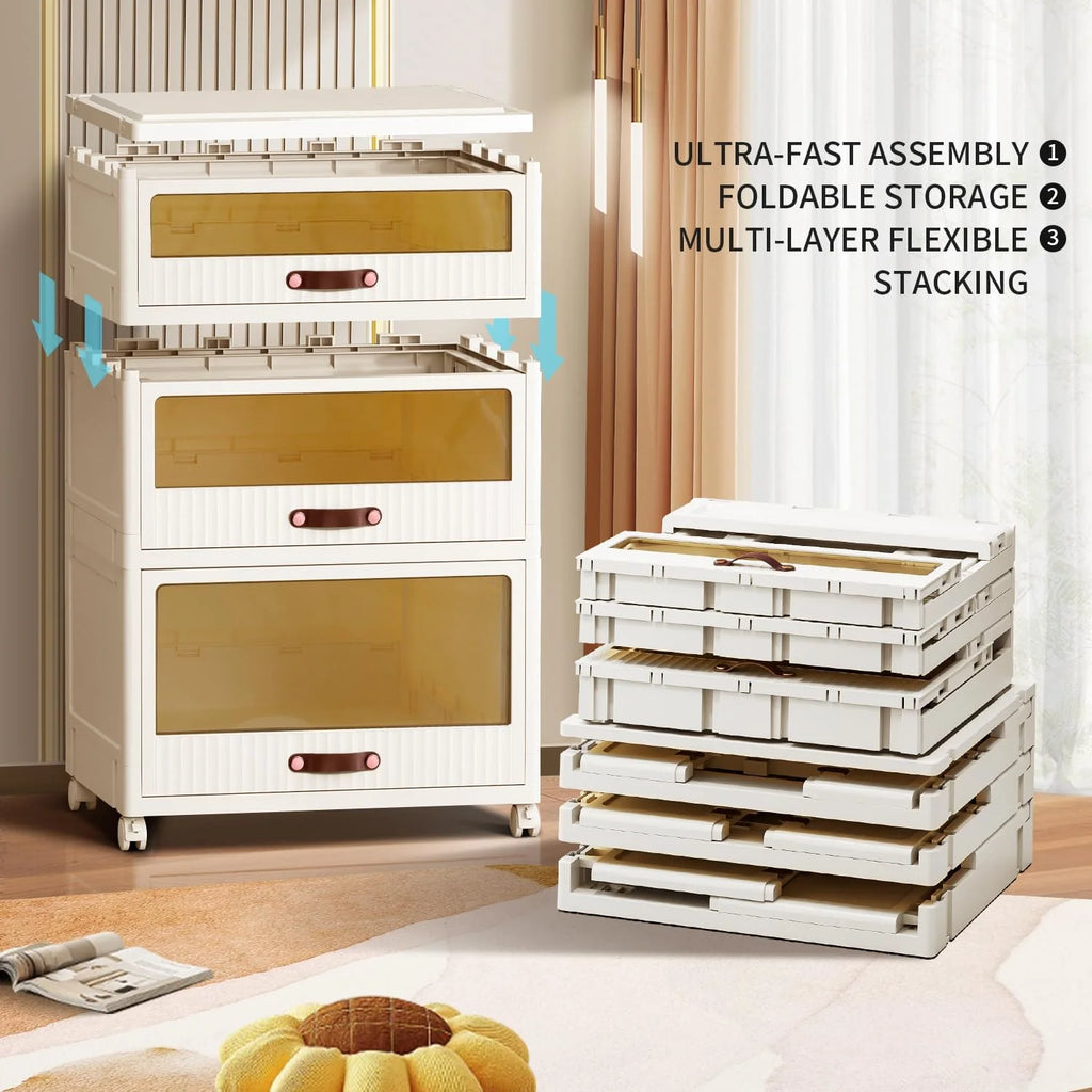 White 5 Drawer Plastic Dresser E655