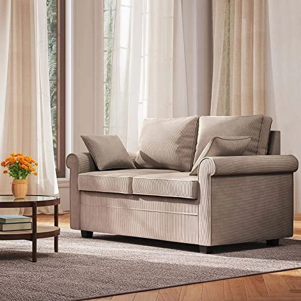 Brown Corduroy 2 in 1 Sleeper Sofa B201681