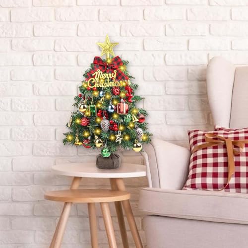 2FT Small Tabletop Mini Artificial Christmas Tree with Lights X1768