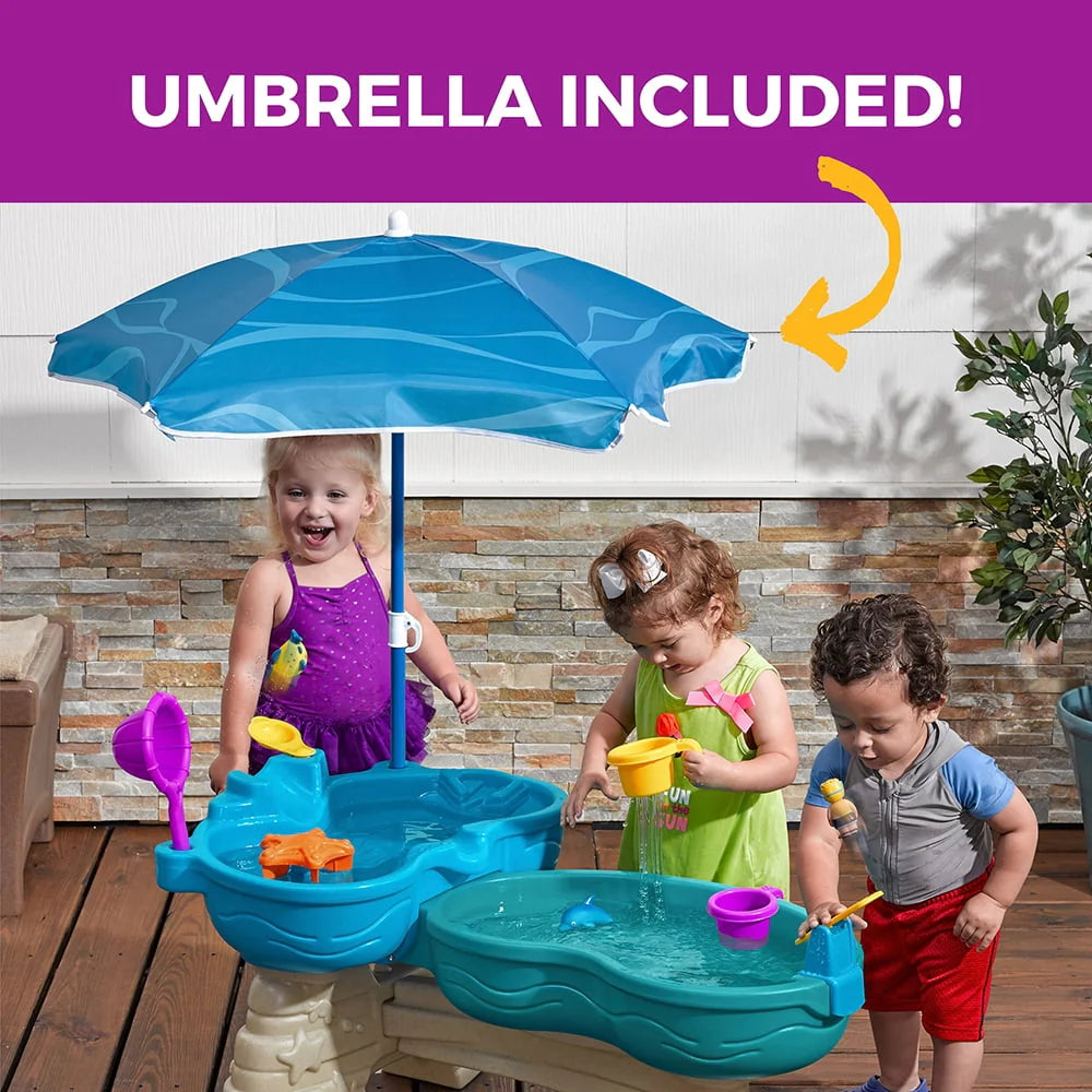 Blue Plastic Water Table with 10-piece Playset Q211860
