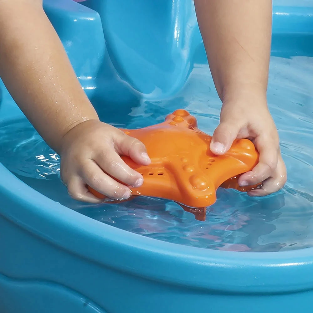 Blue Plastic Water Table with 10-piece Playset Q211860