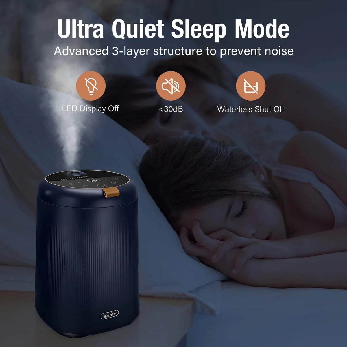 4L Top Fill Ultrasonic Cool and Warm Mist Humidifier E6734