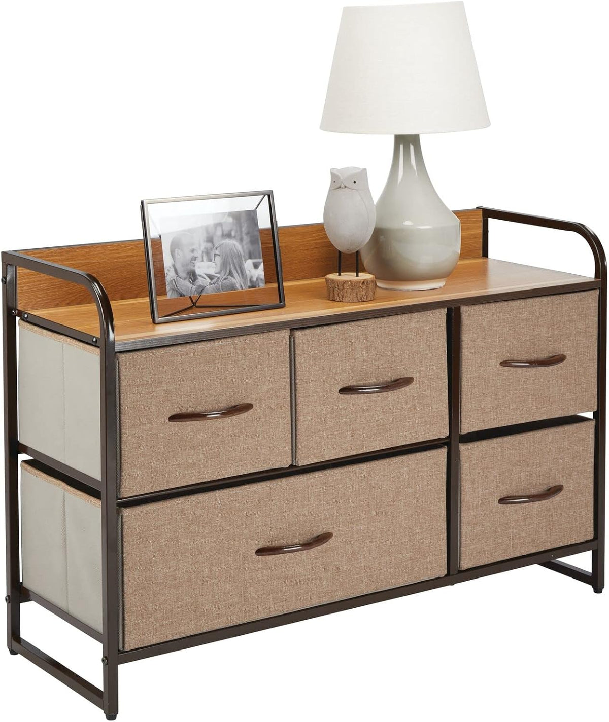 Bronze Linen 5 Drawer Storage Dresser H491740