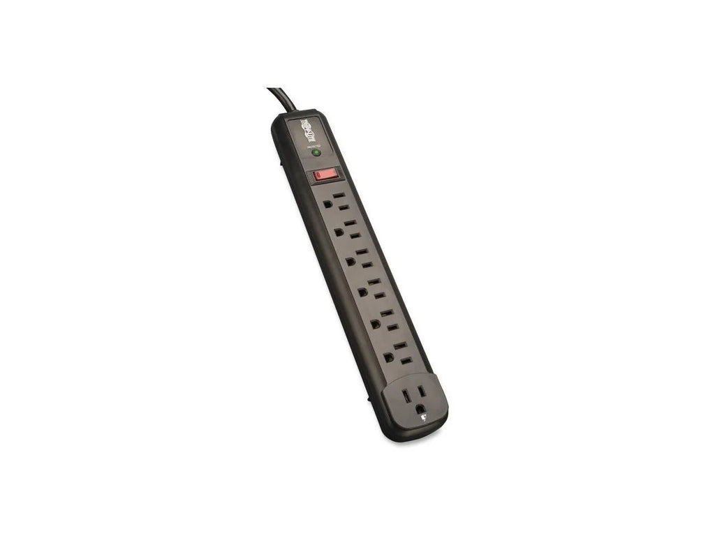 7 Outlet Black Surge Protector Power Strip F7560