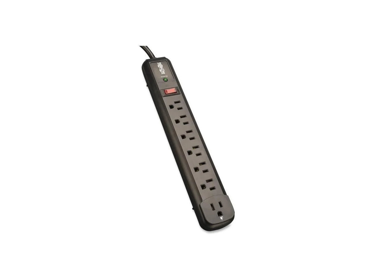 7 Outlet Black Surge Protector Power Strip F7560