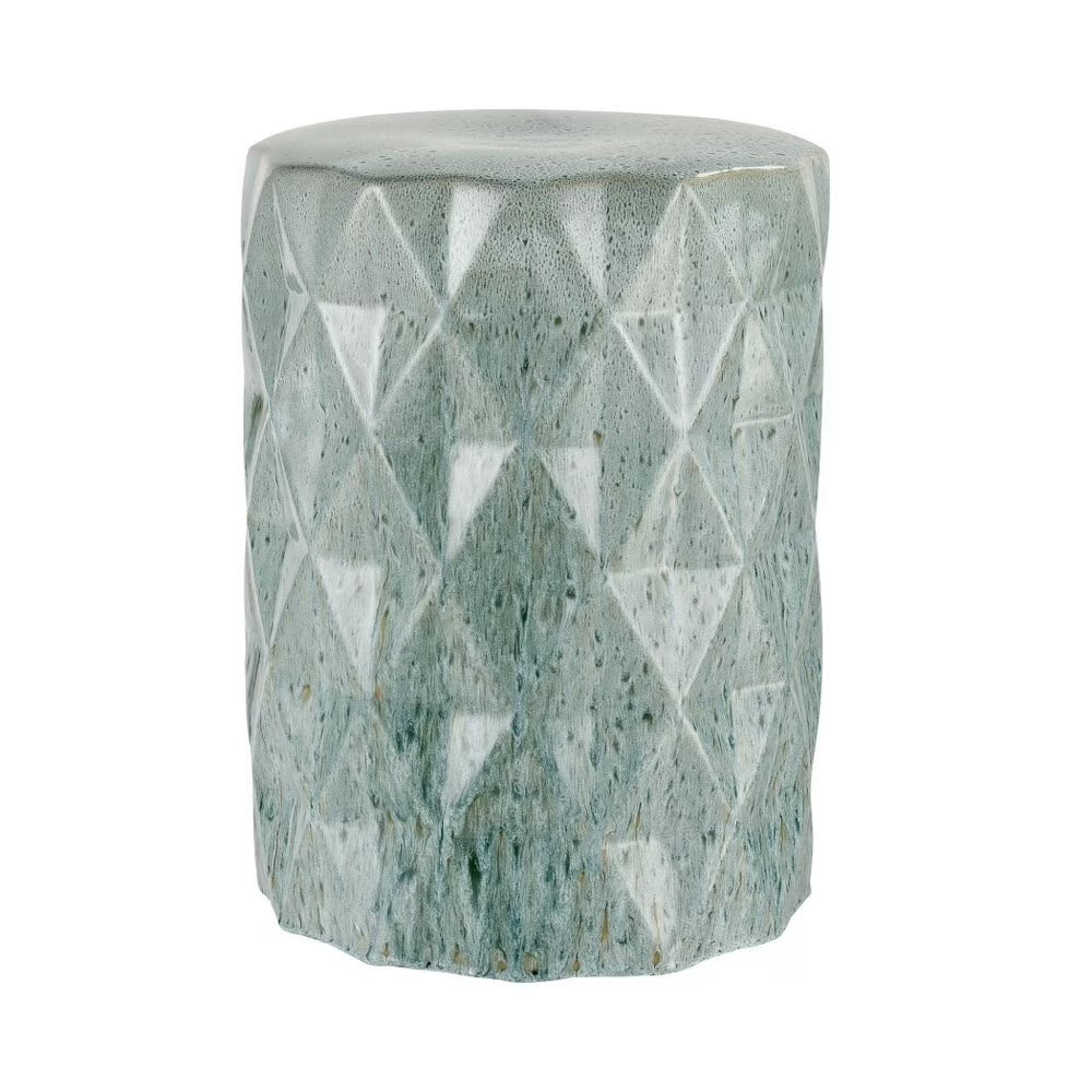 Faceted Textured Earthenware Stool M511