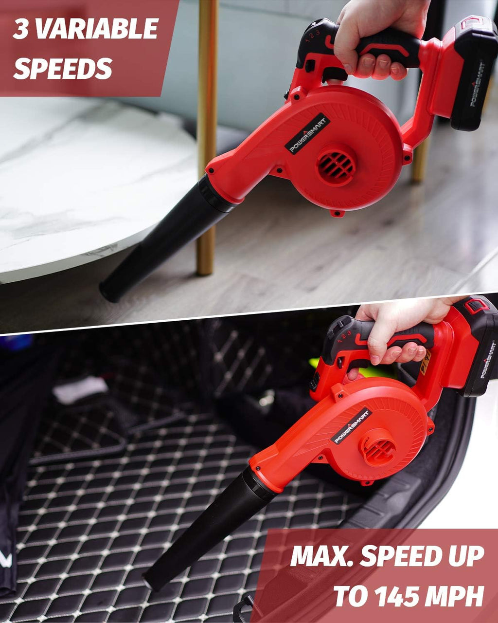 145 MPH Cordless Leaf Blower Battery & Charger Included Pack of 2 C690474