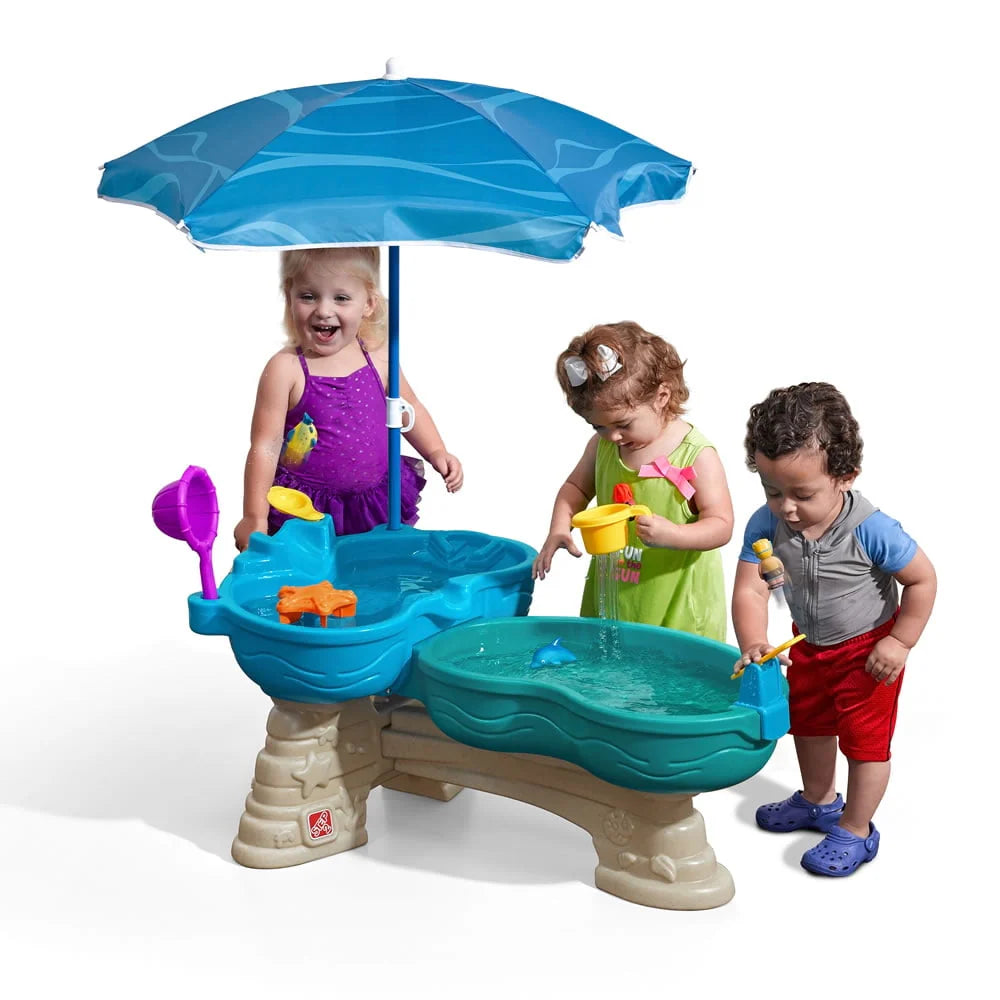 Blue Plastic Water Table with 10-piece Playset Q211860