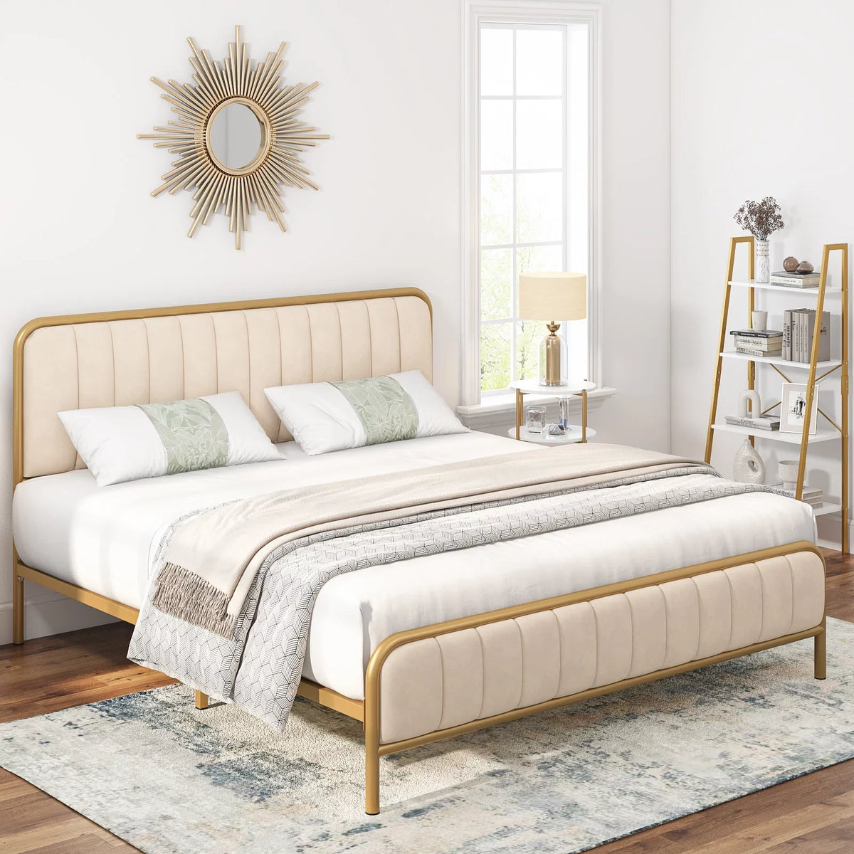 Queen Size Tufted Upholstered Bed Frame O554
