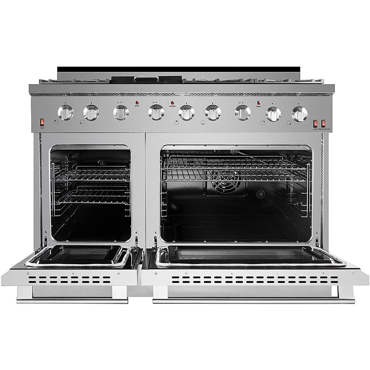 48 Stainless Steel Natural Gas Range with Convection Oven & Under Cabinet Hood M5484