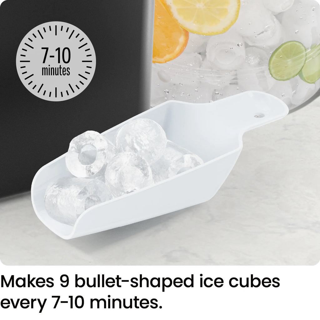 Countertop Bullet Ice Machine 0.88lb Capacity Black P291728