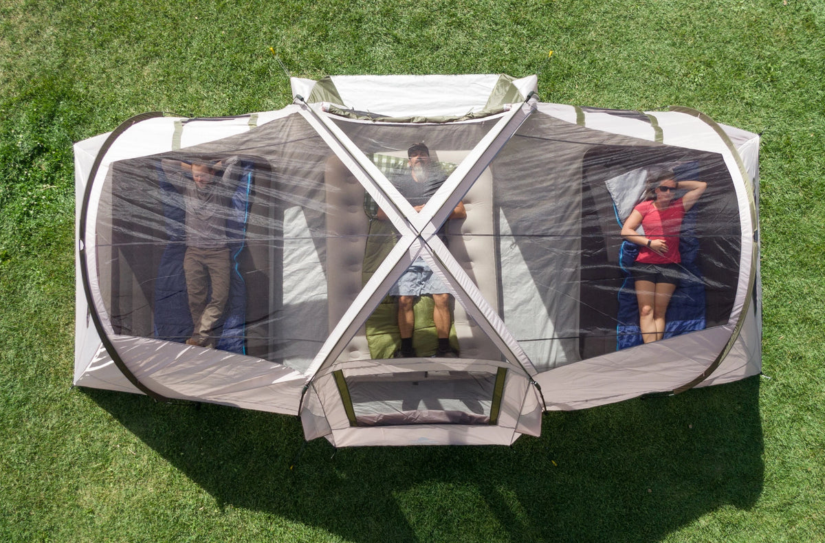 10-Person 3-Room Tent with Shade Awning D8080