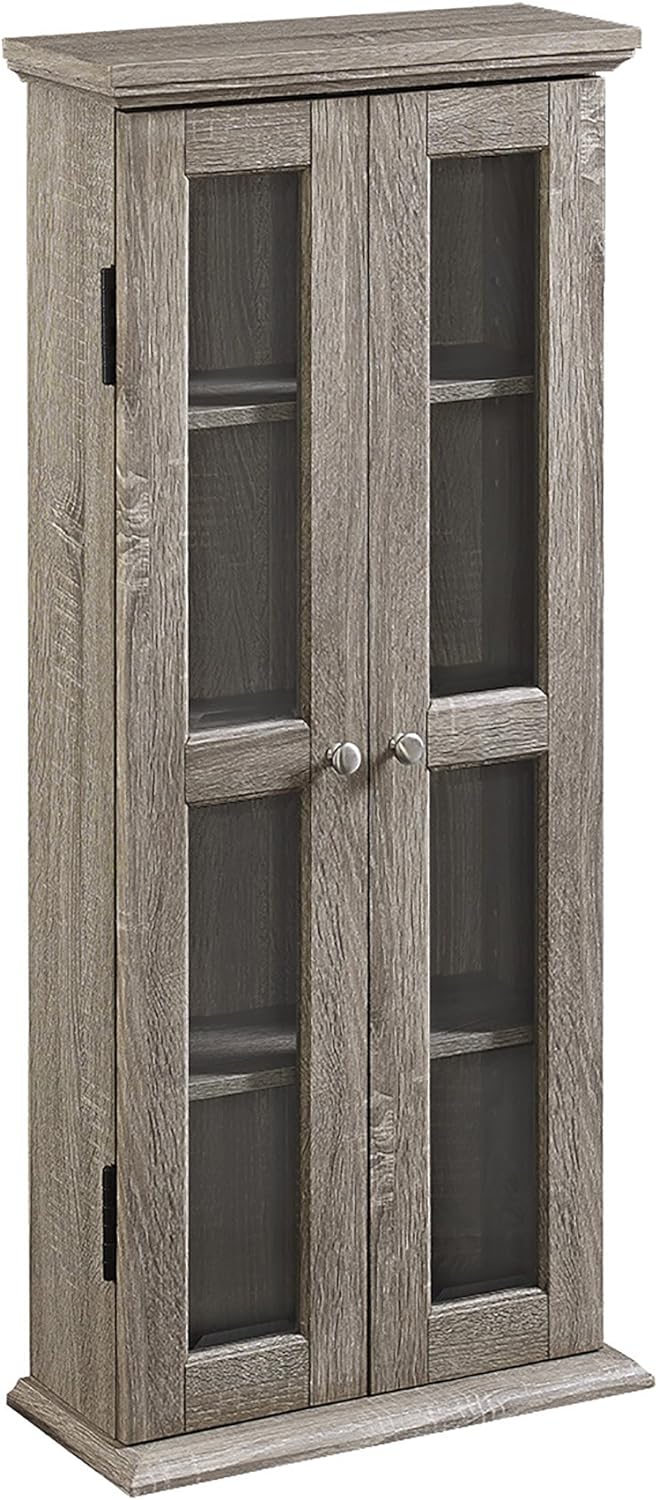 Grey 4 Tier Tall Bookshelf Cabinet Q1808
