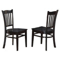 Set of 2 Black Wood Dining Chair C52586