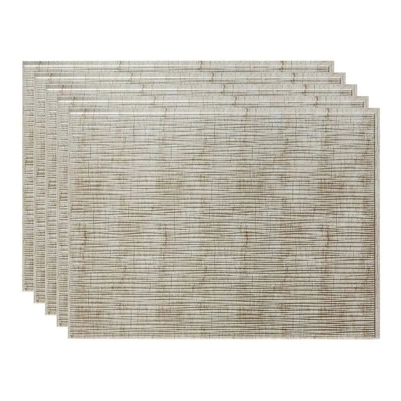 Silver Metal Backsplash Panel 15 Sq ft Kit V532