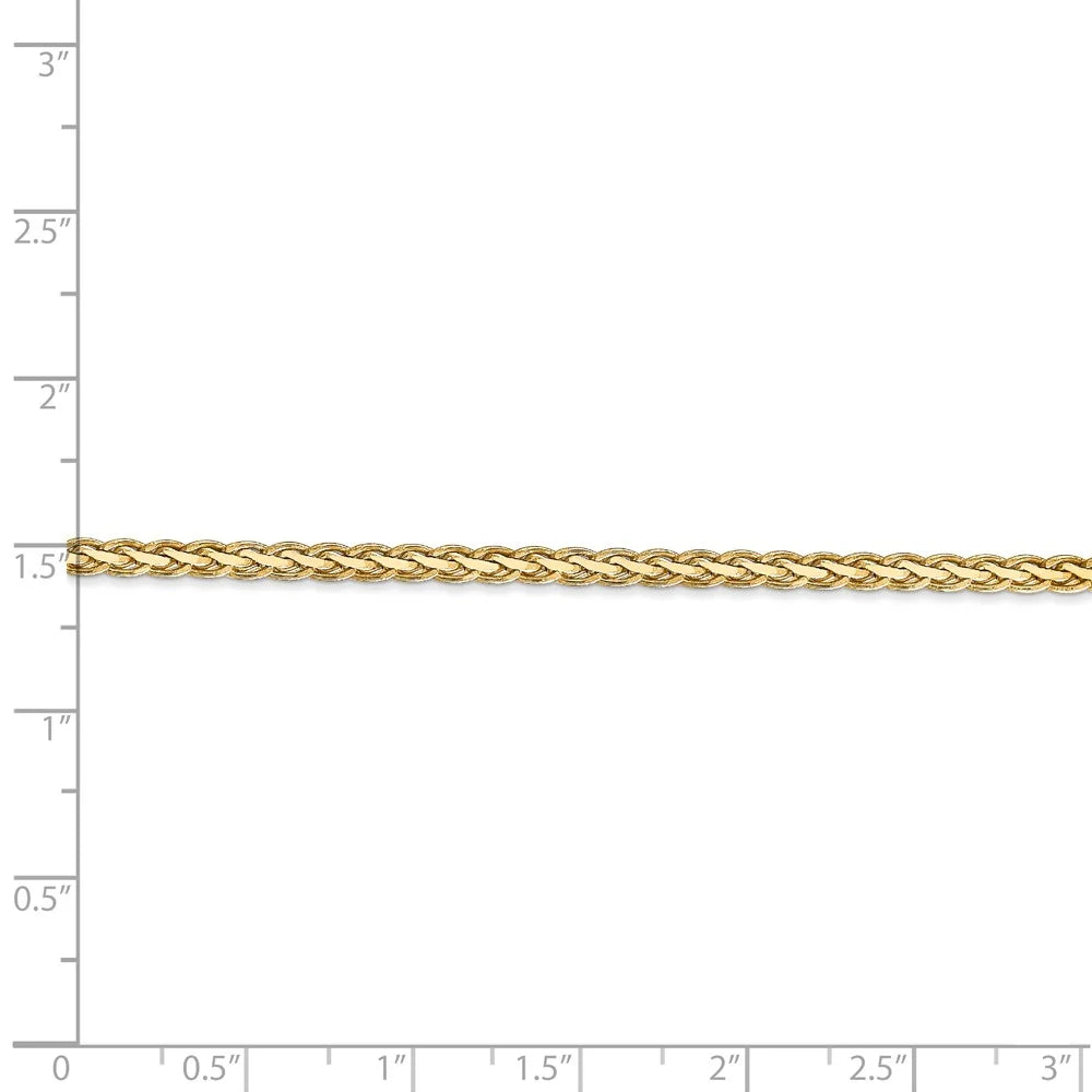 14kt Yellow Gold 24 inch Flat Wheat Chain with Lobster Clasp K679