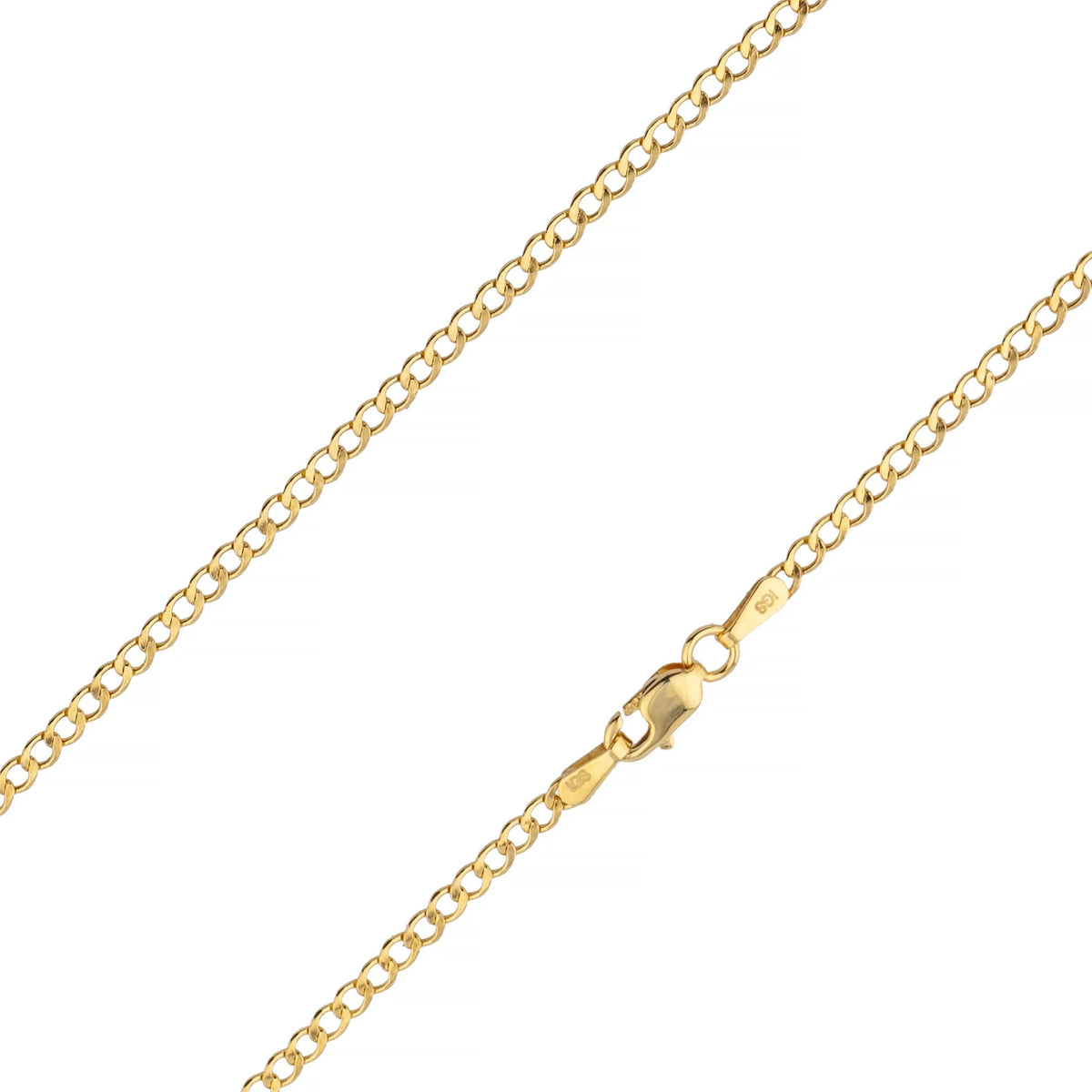 925 Sterling Silver Hollow Cuban Curb Link Chain Necklace E1568