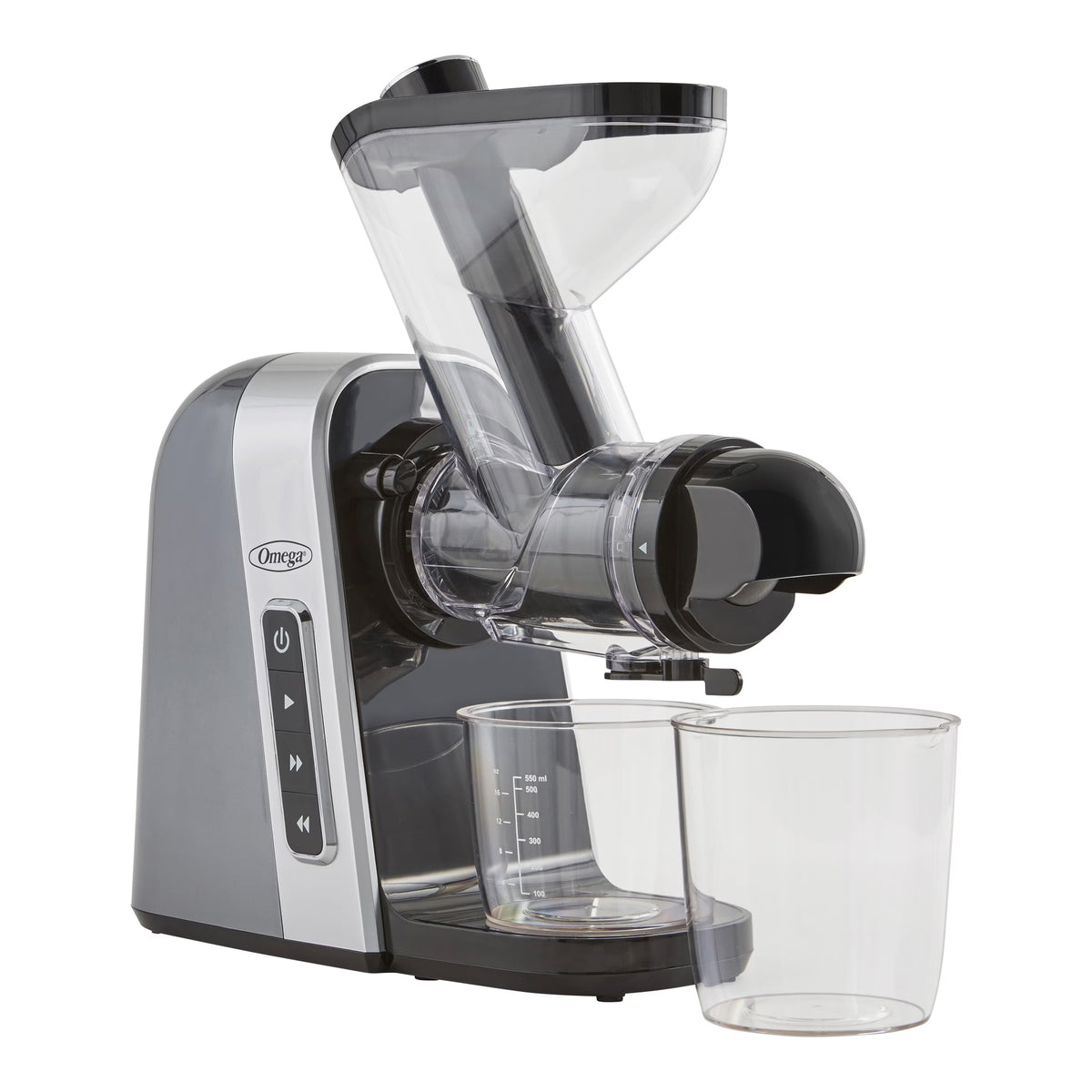 Gray Slow Masticating Juicer with Wide Mouth Chute O782