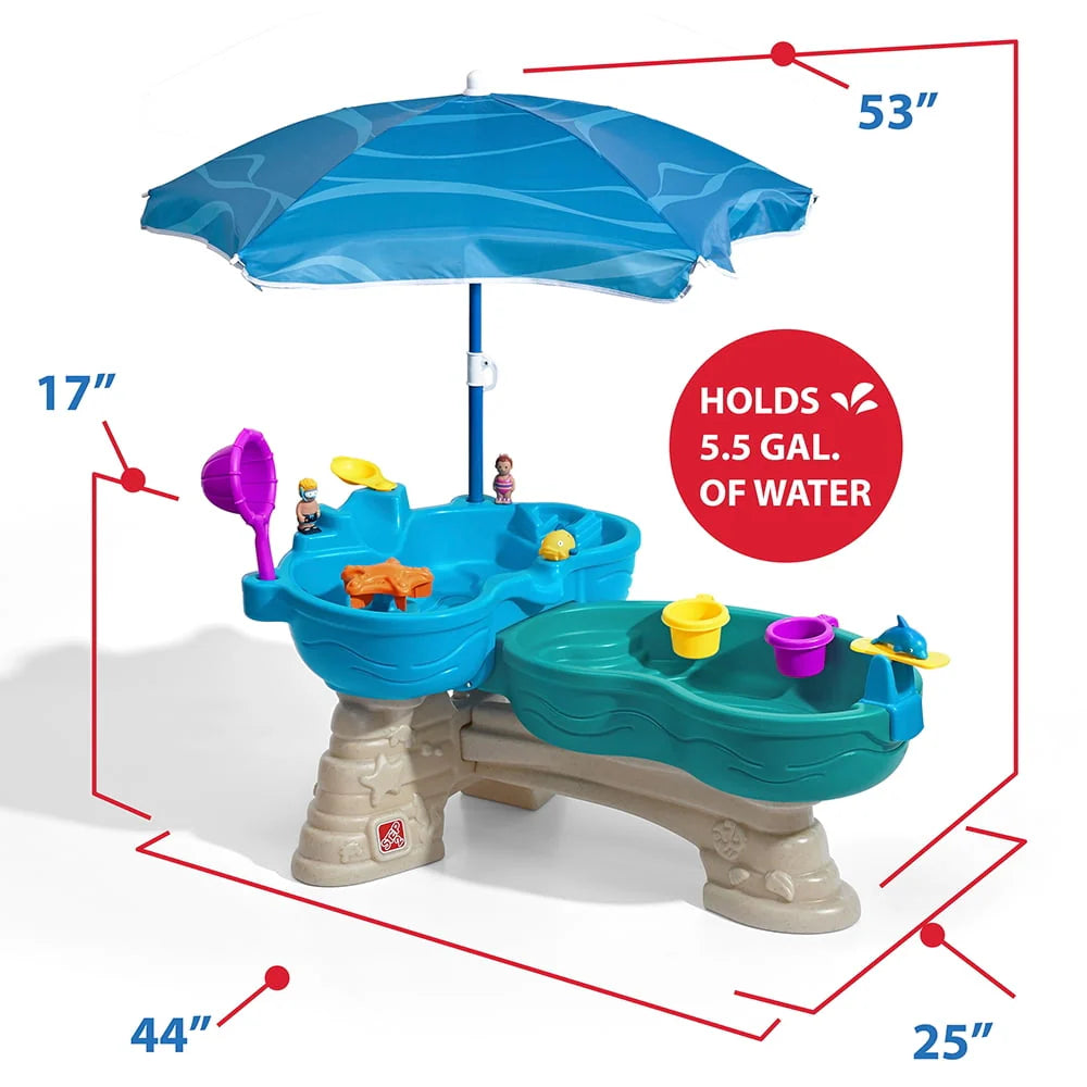 Blue Plastic Water Table with 10-piece Playset Q211860