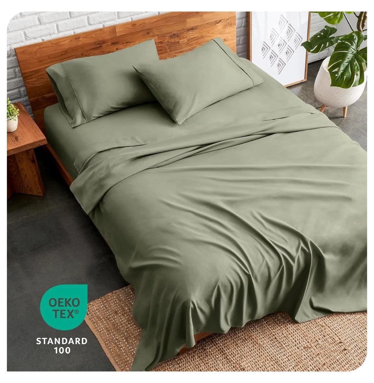 Split King 5 Piece Microfiber Bed Sheet Set with Deep Pockets L8071