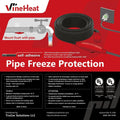 40 Ft Self-adhesive Pipe Freeze Protection Cable 120V Pack of 2 X779