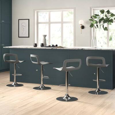 Swivel Adjustable Height Stool Gray L9299