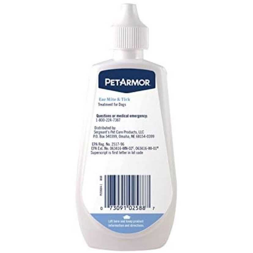 Ear Mite & Tick Treatment for Dogs Z33768