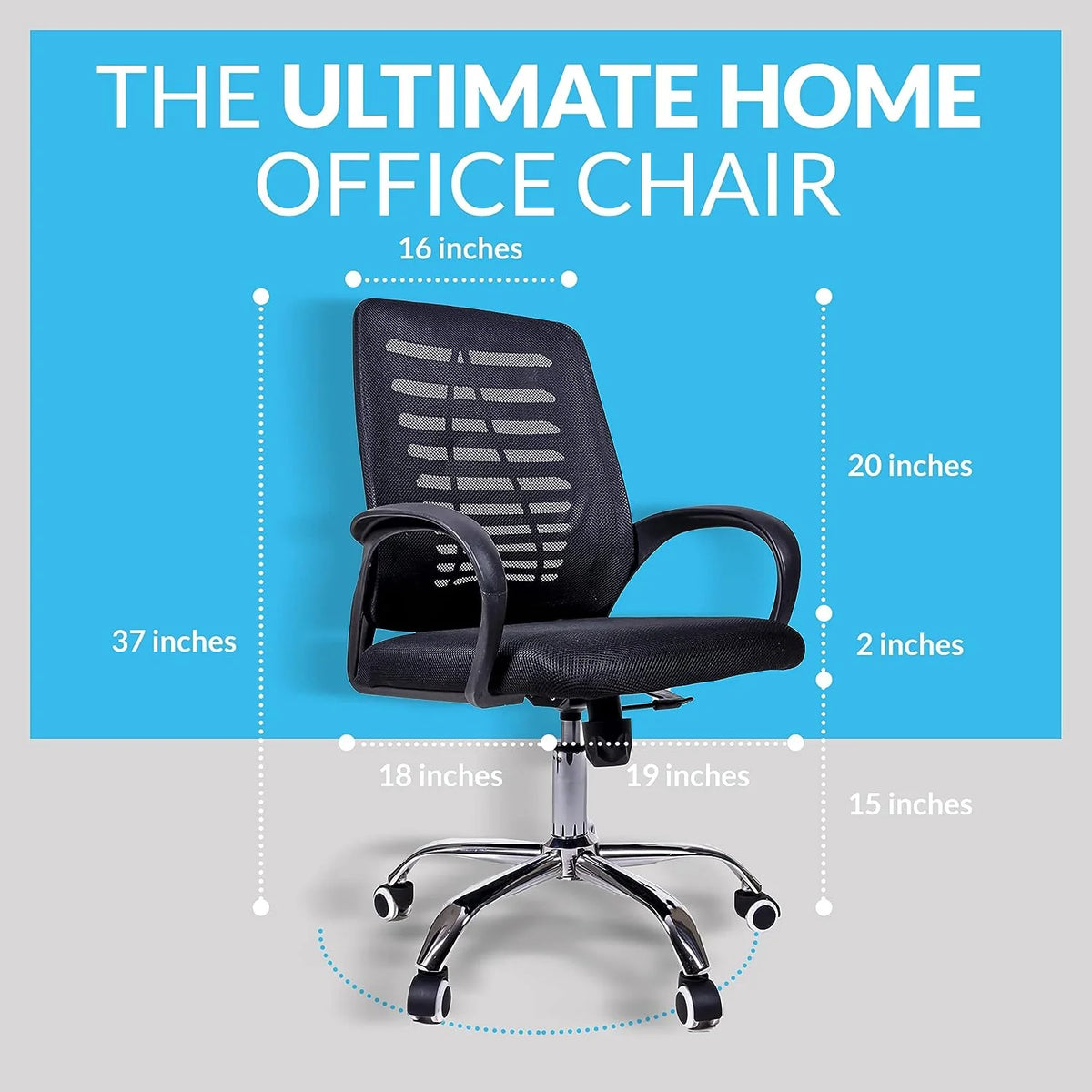 Ergonomic Office Chair with Lumbar Support Black C925